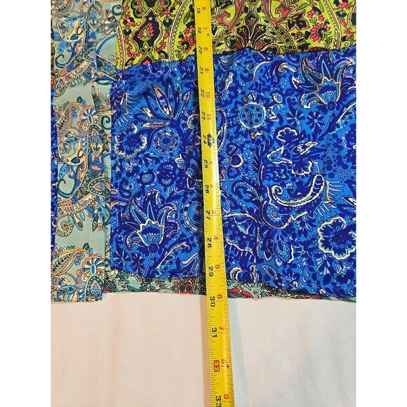 Patchwork print kimono Silk Blend Tie short length  size S - Size XL New - Picture 14 of 16